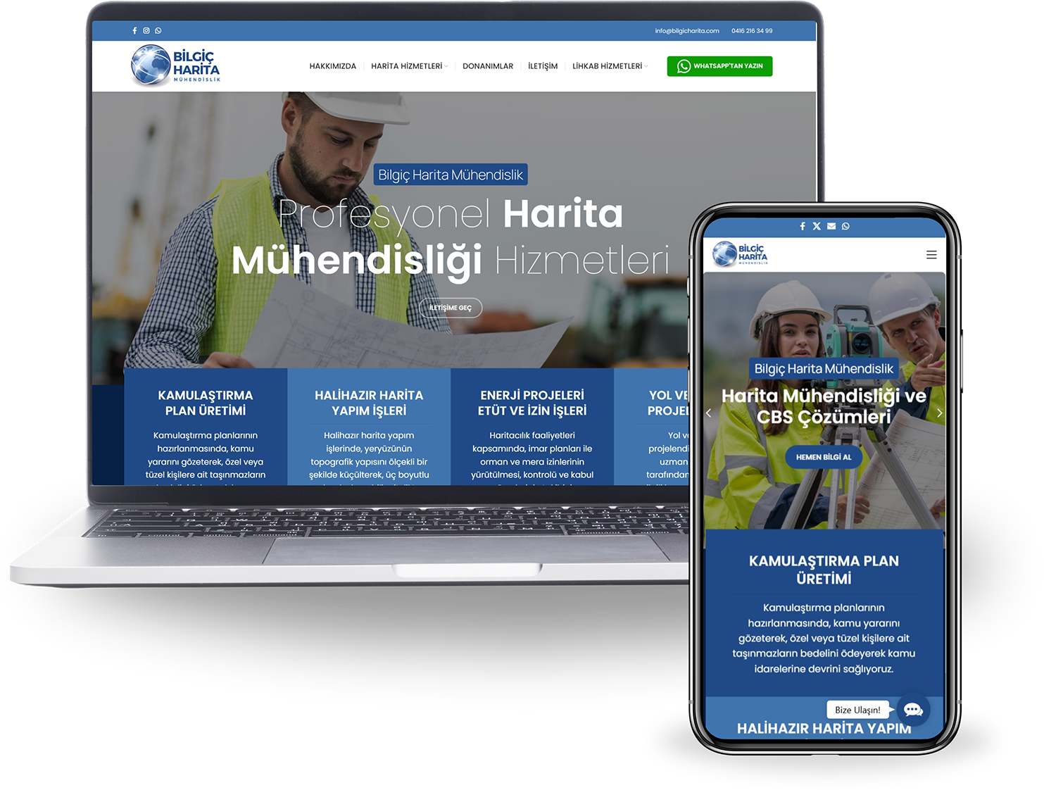 Bilgiç Harita Mühendislik web sitesi — harita mühendisliği hizmetleri